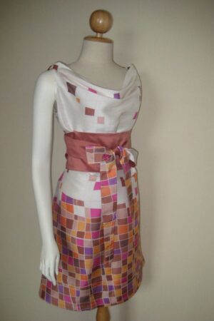 Printed Silk Sleeveless Dress