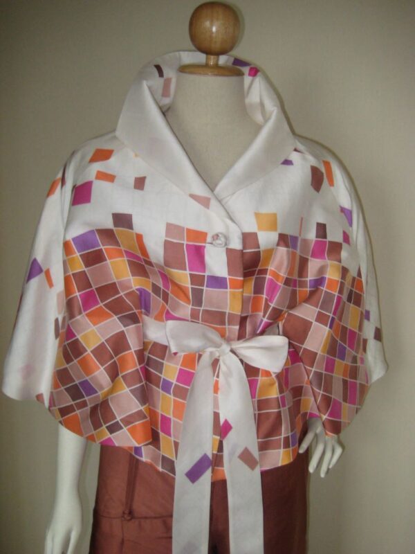 Printed Silk Cape Jacket II