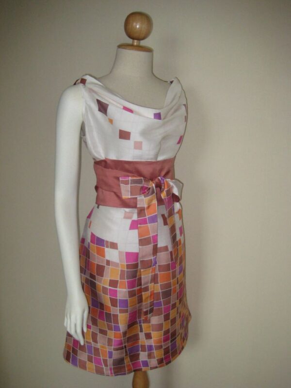 Printed Silk Sleeveless Dress